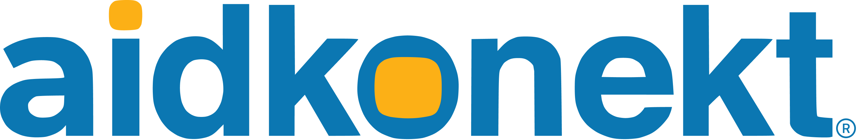 AidKonekt written in blue text and lower case