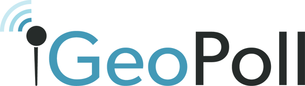 "Geo" written in teal followed by "Poll" written in black with a small black antenna emitting teal waves on the left.