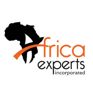 Africa Experts written next to an image of the continent of Africa