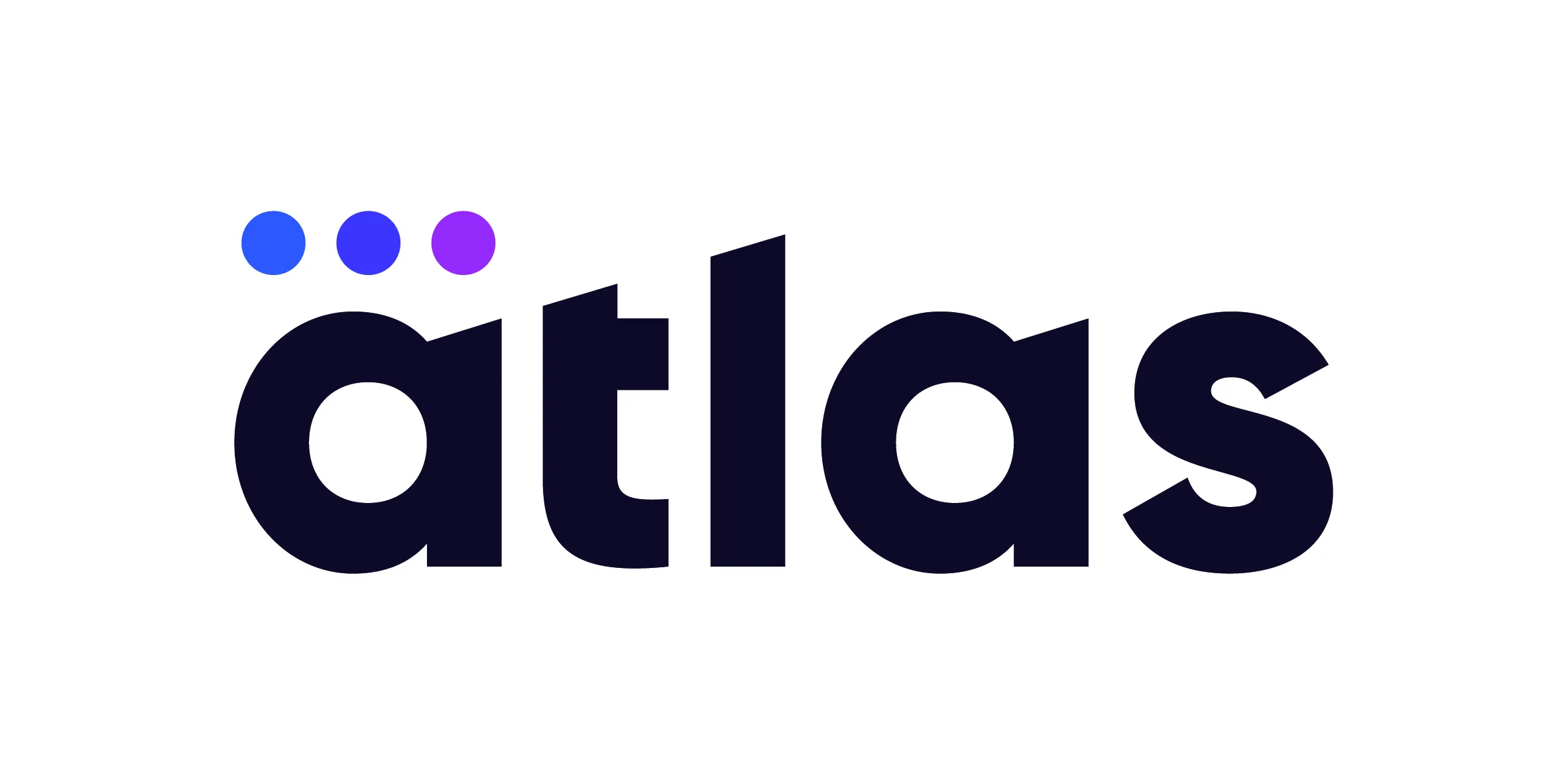 "Atlas" written in lower case in black text