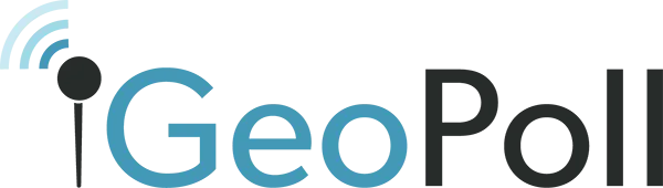 "Geo" written in teal followed by "Poll" written in black with a small black antenna emitting teal waves on the left.